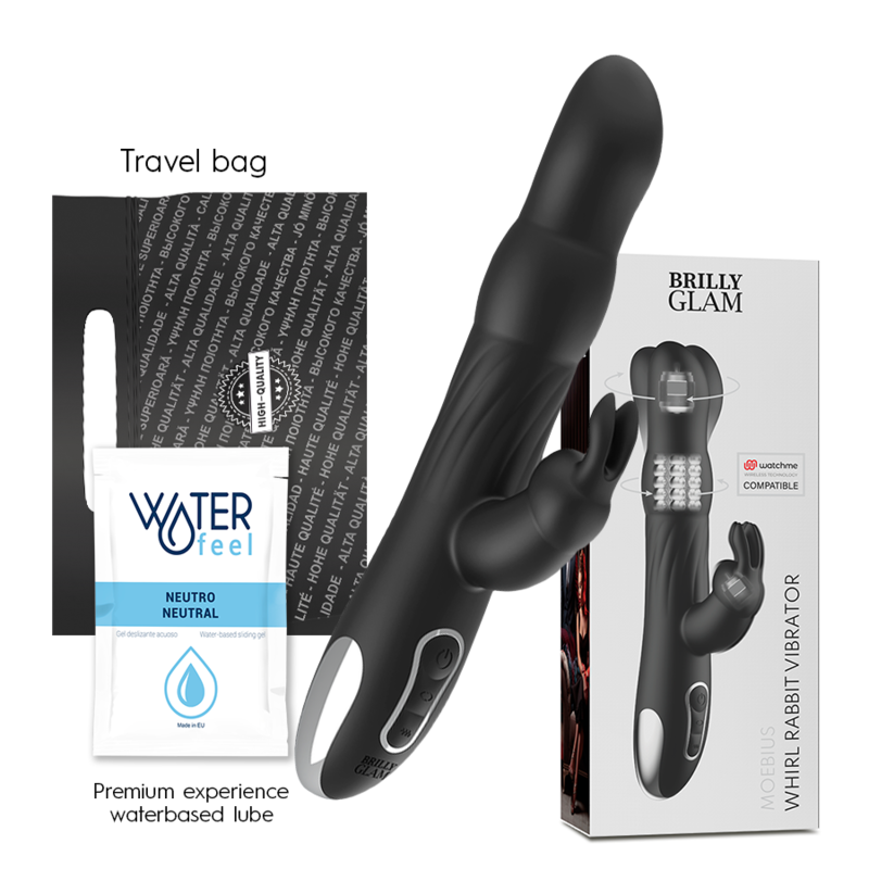 Vibratore rabbit Moebius e rotatore e telecomando watchme di Brilly Glam, immagine 2