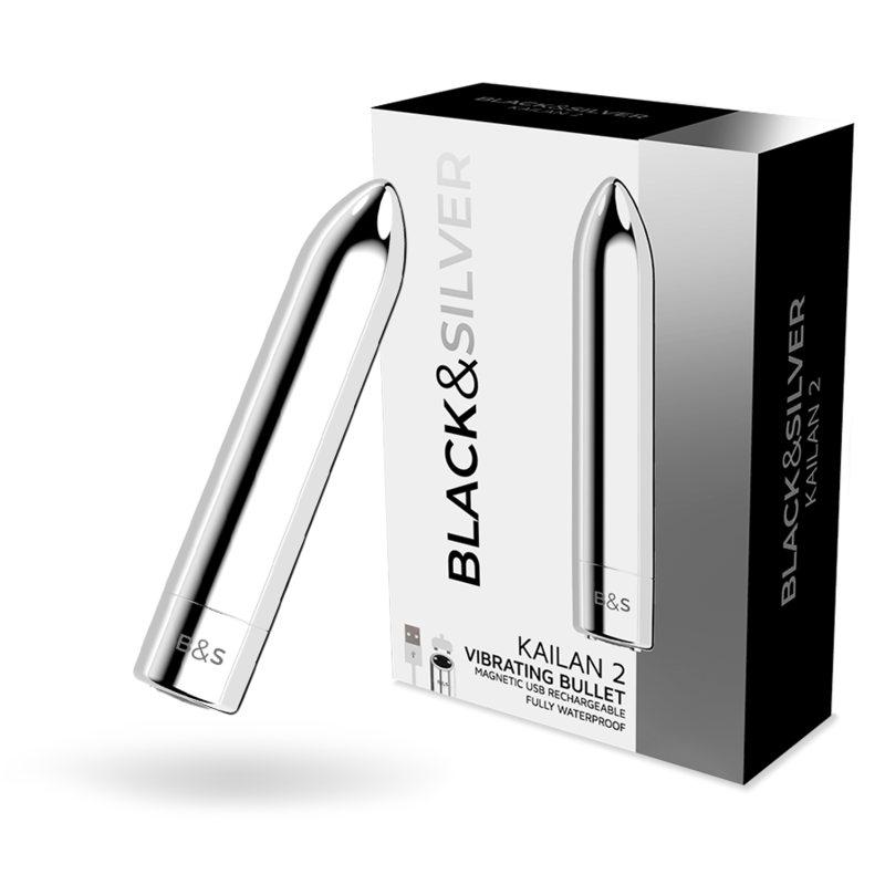 Proiettile Kailan 2 magnetico vibrante argento di Black&silver, immagine 2