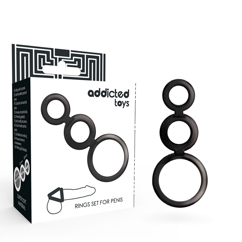 Set di anelli per pene - Fumo di Addicted Toys