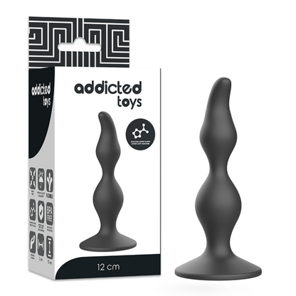 Plug sessuale anale 12 cm nero di Addicted Toys