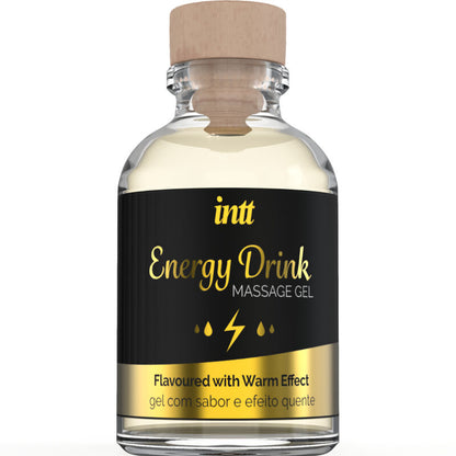 Gel da massaggio con bevanda Energetica Aromatizzata ed effetto riscaldante di INTT Massage & Oral Sex