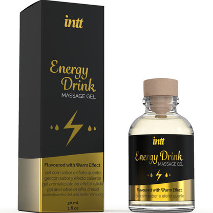 Gel da massaggio con bevanda Energetica Aromatizzata ed effetto riscaldante di INTT Massage & Oral Sex, immagine 2