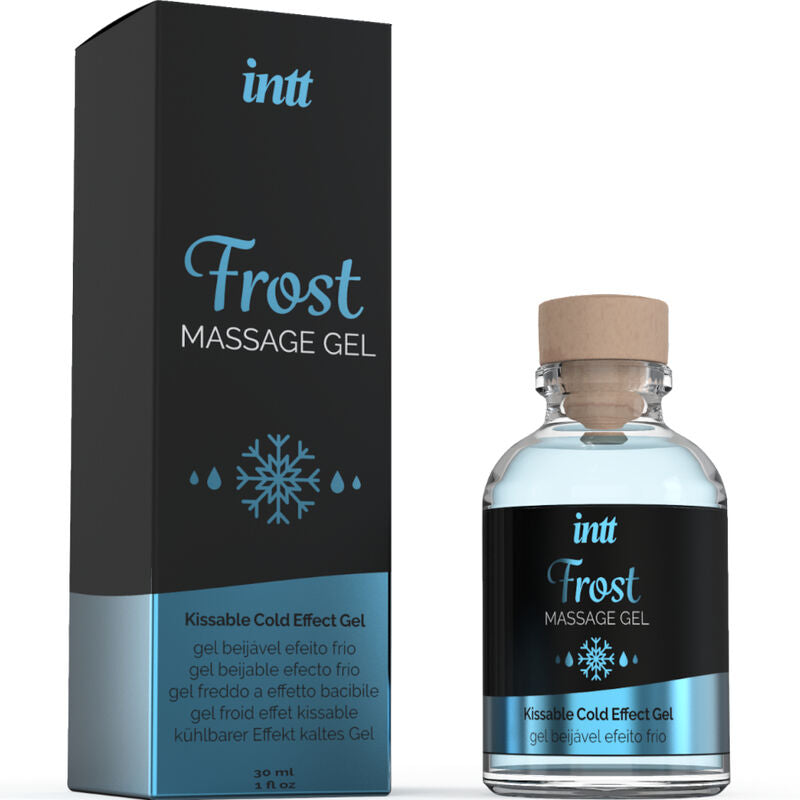 Gel da massaggio al gusto di menta effetto freddo intenso di INTT Massage & Oral Sex, immagine 2