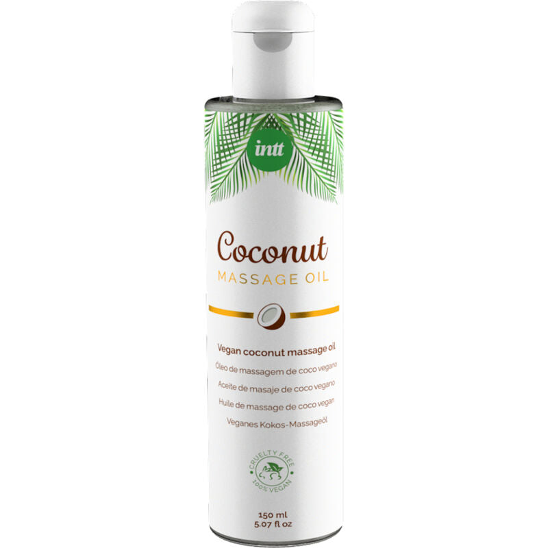 Olio da massaggio vegano dolce con rilassante al gusto di cocco di INTT