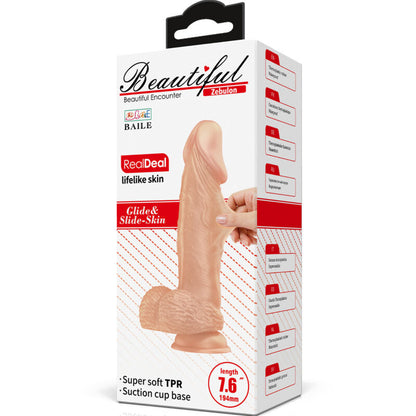 Dildo realistico Bellissimo incontro Zebulon flessibile 19,4 cm naturale di Baile, immagine 9