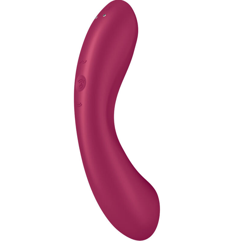 Succhia clitoride curve trinity 1 air pulse vibrazione rosso di Satisfyer, immagine 5