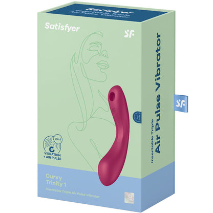Succhia clitoride curve trinity 1 air pulse vibrazione rosso di Satisfyer, immagine 10
