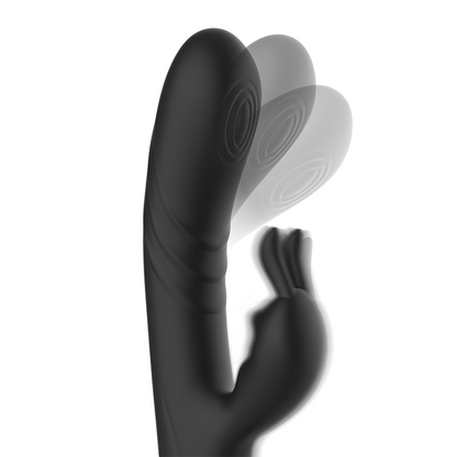 Stimolatore coniglio in silicone ricaricabile Jamie nero di Black&silver, immagine 3