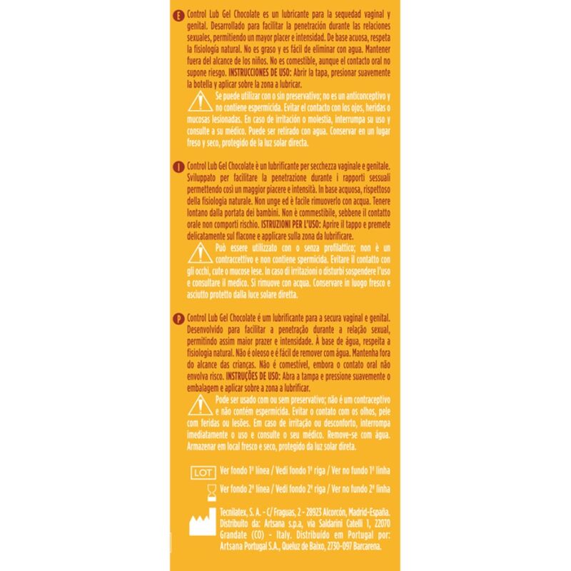 Gel Lub lubrificante al cioccolato 75 ml di Control, immagine 2