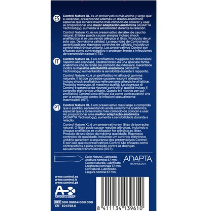 Preservativi adapta nature XL 12 Units di Control, immagine 2