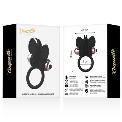 Anello pene farfalla con vibratore Nero/oro di Coquette Chic Desire, immagine 8