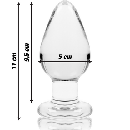 Plug anale Modello 3 vetro borosilicato trasparente 11 cm Ø 5 cm di Nebula Series By Ibiza, immagine 3