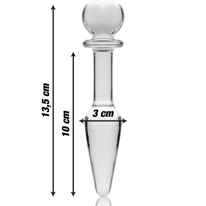 Plug anale Modello 7 vetro borosilicato trasparente 13.5 cm Ø 3 cm di Nebula Series By Ibiza, immagine 3