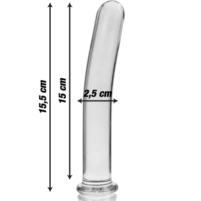 Dildo in vetro Modello 9 borosilicato trasparente 15.5 cm Ø 2.5 cm di Nebula Series By Ibiza, immagine 3