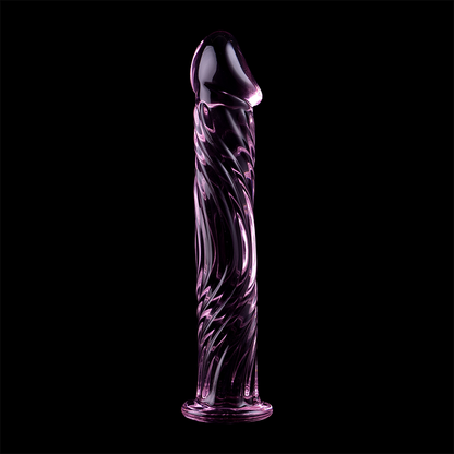 NEBULA SERIES BY IBIZA - MODELLO 12 DILDO IN VETRO BOROSILICATO ROSA 17 CM -O- 3.5 CM