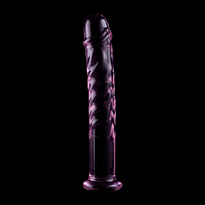 NEBULA SERIES BY IBIZA - MODELLO 16 DILDO IN VETRO BOROSILICATO ROSA 18.5 CM -O- 3 CM