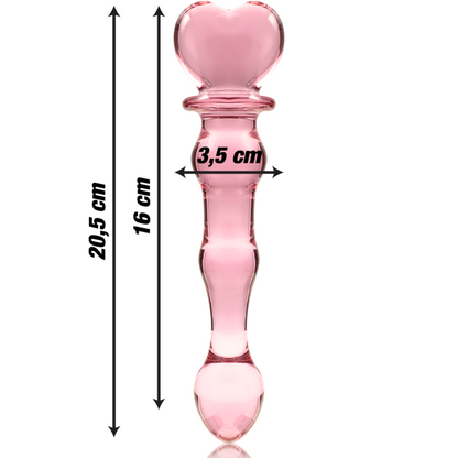 NEBULA SERIES BY IBIZA - MODELLO 21 DILDO IN VETRO BOROSILICATO ROSA 20.5 CM -O- 3.5 CM