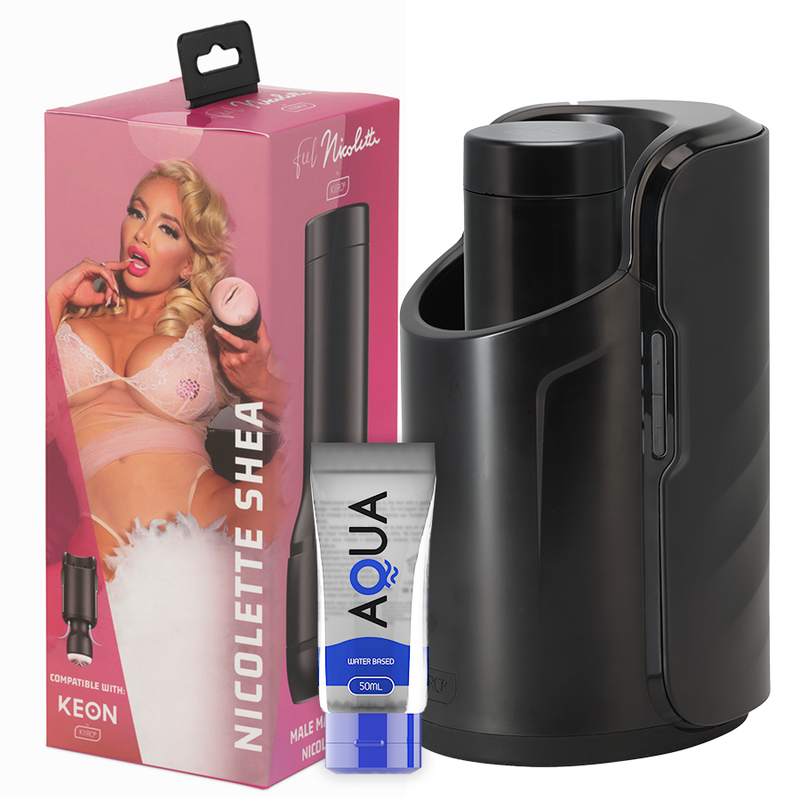 Keon e feel Nicolette shea stroker e lubrificante di qualità aqua 50 ml di Kiiroo