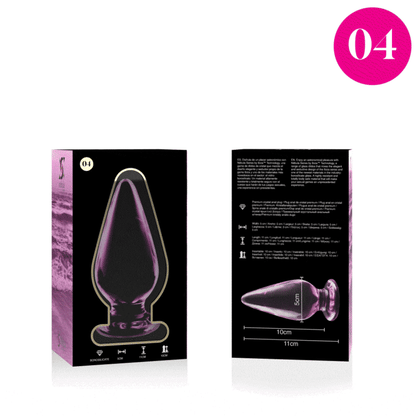 Plug anale Modello 4 vetro borosilicato rosa 11 cm Ø 5 cm di Nebula Series By Ibiza, immagine 4