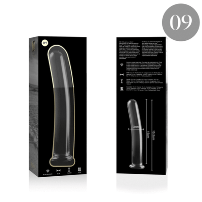Dildo in vetro Modello 9 borosilicato trasparente 15.5 cm Ø 2.5 cm di Nebula Series By Ibiza, immagine 4