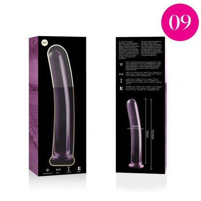 Dildo in vetro Modello 9 borosilicato rosa 15.5 cm Ø 2.5 cm di Nebula Series By Ibiza, immagine 4