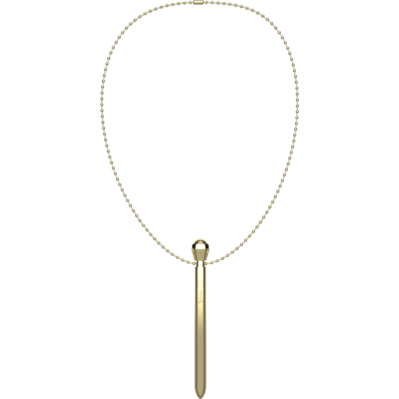 Stimolatore clit pocket collana caricatore USB 12 modalità di vibrazione dorato 12,2 x 1,5 di Ibiza, immagine 5