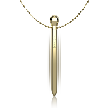Stimolatore clit pocket collana caricatore USB 12 modalità di vibrazione dorato 12,2 x 1,5 di Ibiza, immagine 3