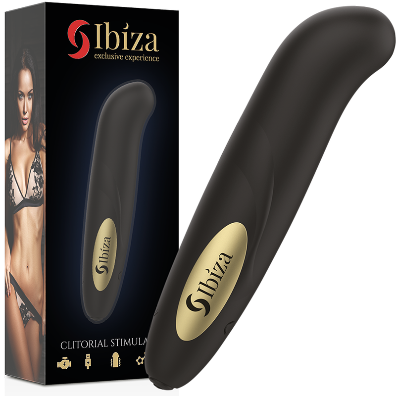 Stimolatore clitoride caricatore USB 10 modalità vibrazione dorato 13 x 2,9 cm di Ibiza