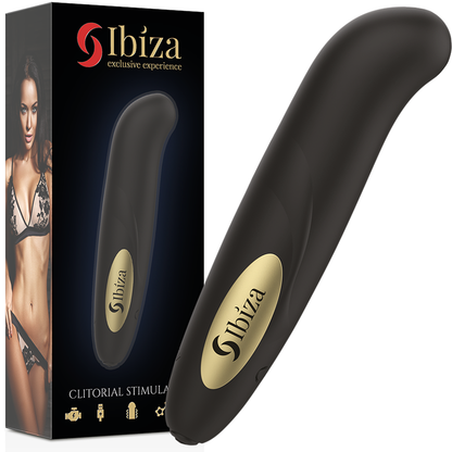 Stimolatore clitoride caricatore USB 10 modalità vibrazione dorato 13 x 2,9 cm di Ibiza