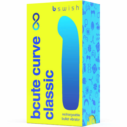 Bcute curve infinite classic vibratore in silicone ricaricabile giallo, immagine 4