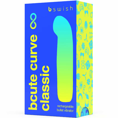 Bcute curve infinite classic vibratore ricaricabile in silicone blu, immagine 4