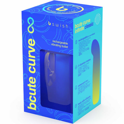 Vibratore ricaricabile in silicone blu bcute curve infinite classic edizione limitata, immagine 6