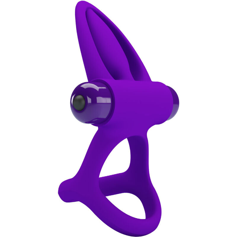 Anello vibratore 10 vibrazioni in silicone Violetto di Pretty Love, immagine 3