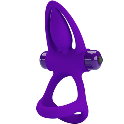Anello vibratore 10 vibrazioni in silicone Violetto di Pretty Love