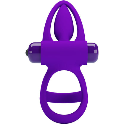 Anello vibratore 10 vibrazioni in silicone Violetto di Pretty Love, immagine 4