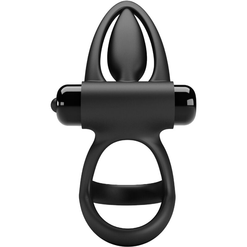 Anello vibrante 10 vibrazioni in silicone nero di Pretty Love, immagine 4
