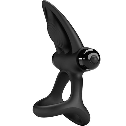 Anello vibrante 10 vibrazioni in silicone nero di Pretty Love, immagine 2