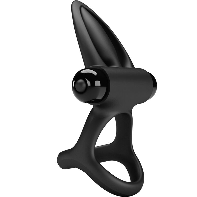 Anello vibrante 10 vibrazioni in silicone nero di Pretty Love, immagine 3