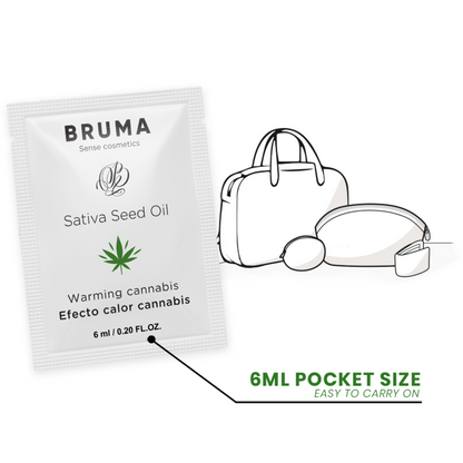 Gel scorrevole All''olio di semi di sativa gusto cannabis riscaldante 6 ml di Bruma, immagine 6