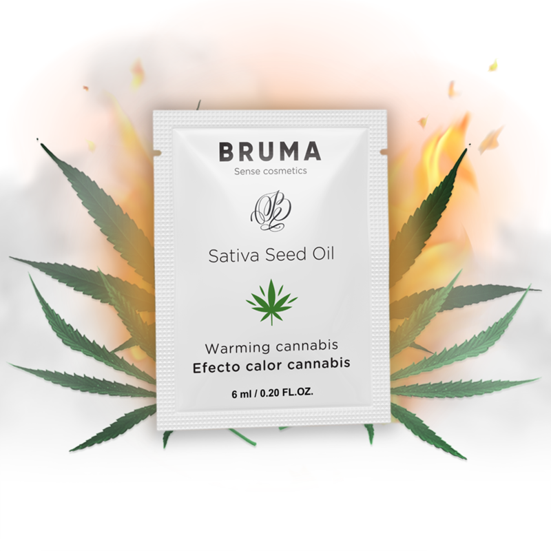 Gel scorrevole All''olio di semi di sativa gusto cannabis riscaldante 6 ml di Bruma