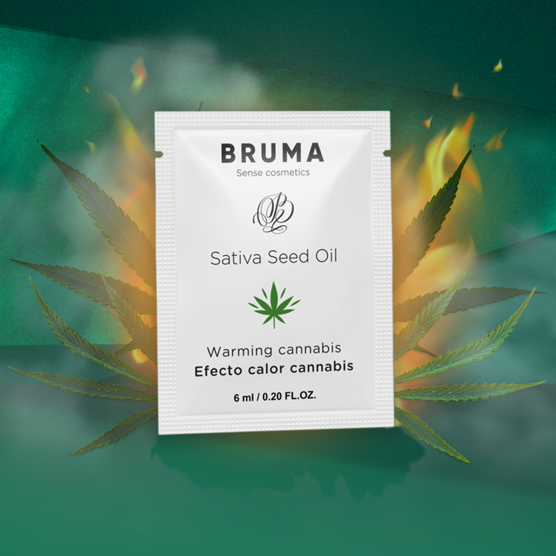 Gel scorrevole All''olio di semi di sativa gusto cannabis riscaldante 6 ml di Bruma, immagine 3