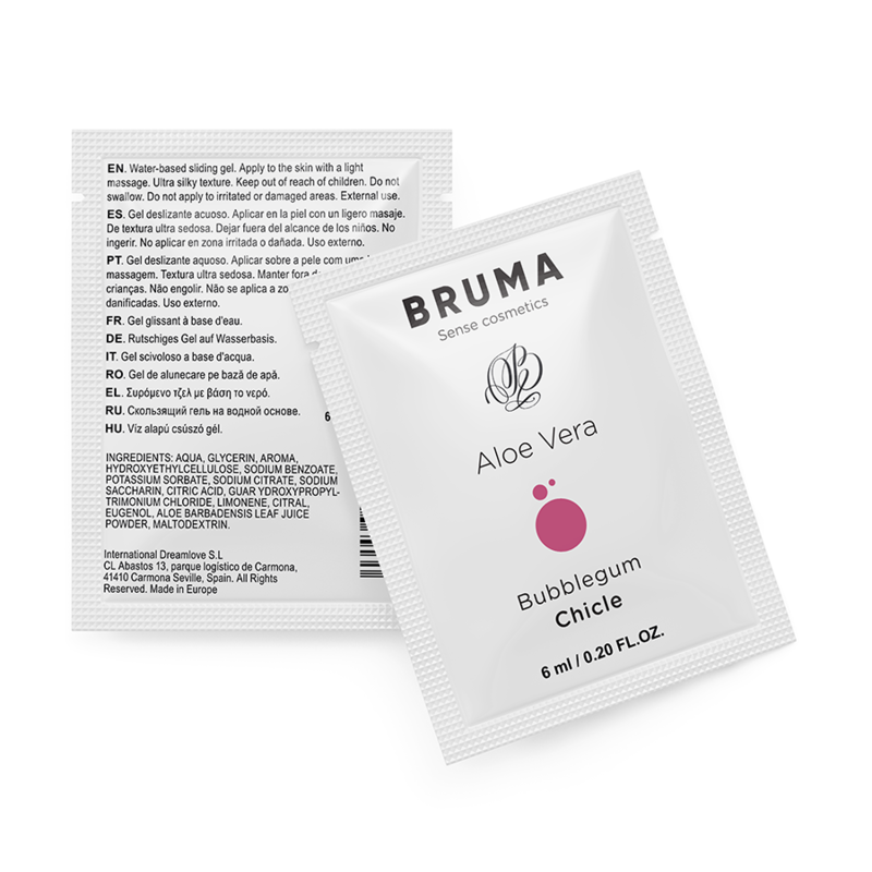 Gel scorrevole aloe vera gusto bubblegum 6 ml di Bruma