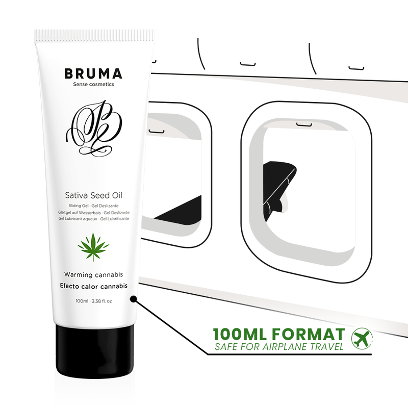 Gel scorrevole All''olio di semi di sativa Scaldante gusto cannabis 100 ml di Bruma, immagine 5