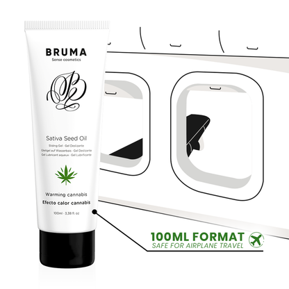 Gel scorrevole All''olio di semi di sativa Scaldante gusto cannabis 100 ml di Bruma, immagine 5