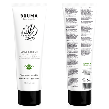 Gel scorrevole All''olio di semi di sativa Scaldante gusto cannabis 100 ml di Bruma