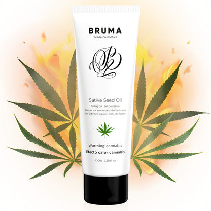Gel scorrevole All''olio di semi di sativa Scaldante gusto cannabis 100 ml di Bruma, immagine 3