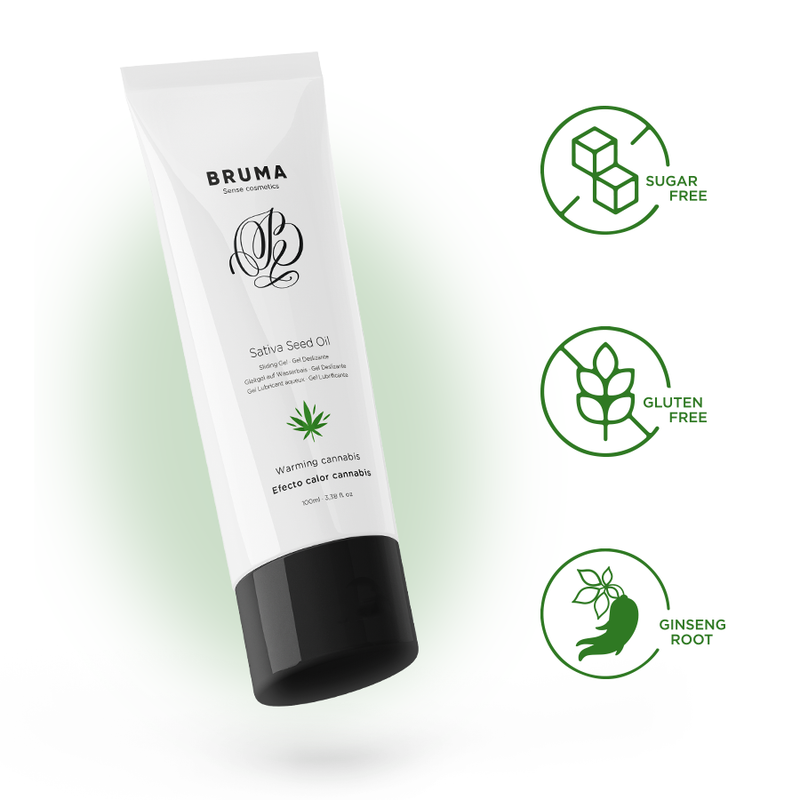 Gel scorrevole All''olio di semi di sativa Scaldante gusto cannabis 100 ml di Bruma, immagine 4