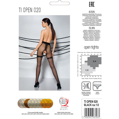 Collant Tiopen 020 nero 3/4 20 den di Passion, immagine 5