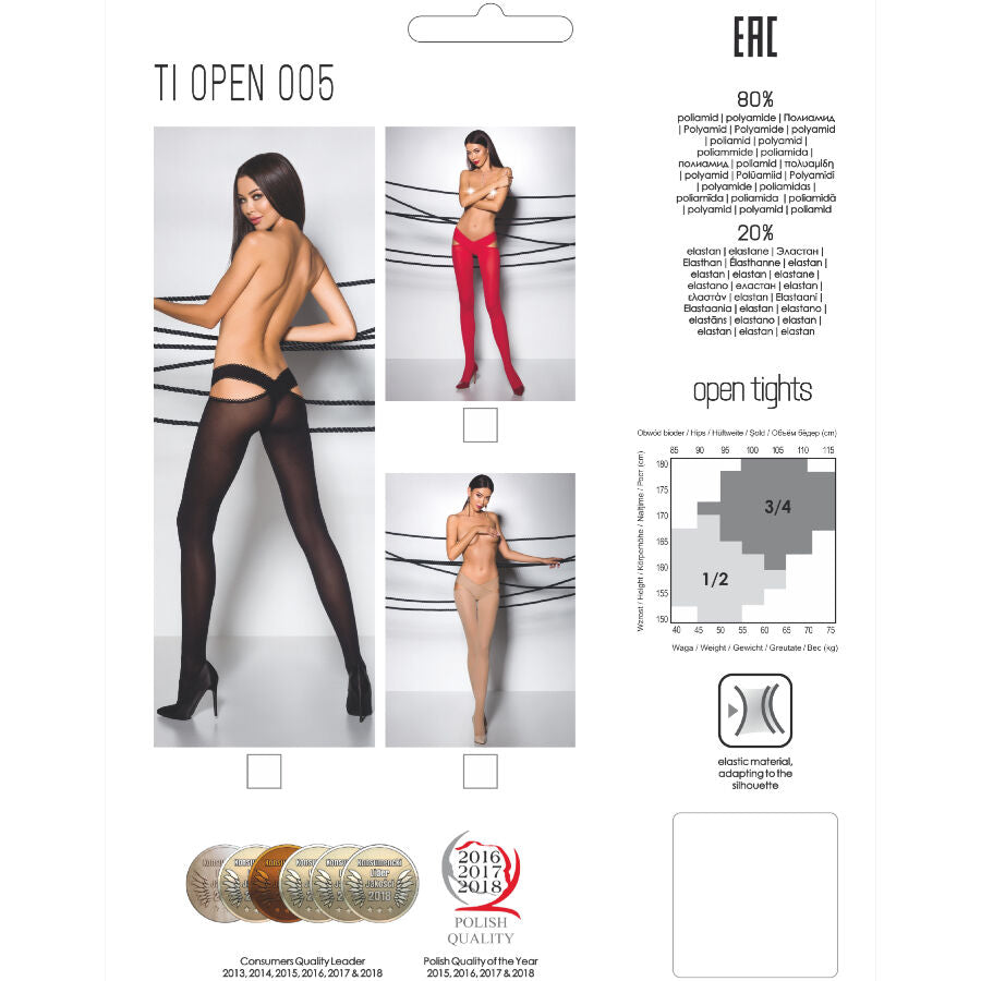 Collant Tiopen 005 nero 1/2 60 den di Passion, immagine 4