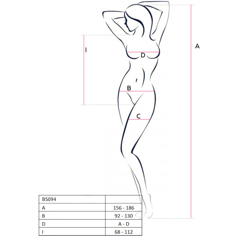 Bodystocking nero taglia unica di Passion, immagine 7
